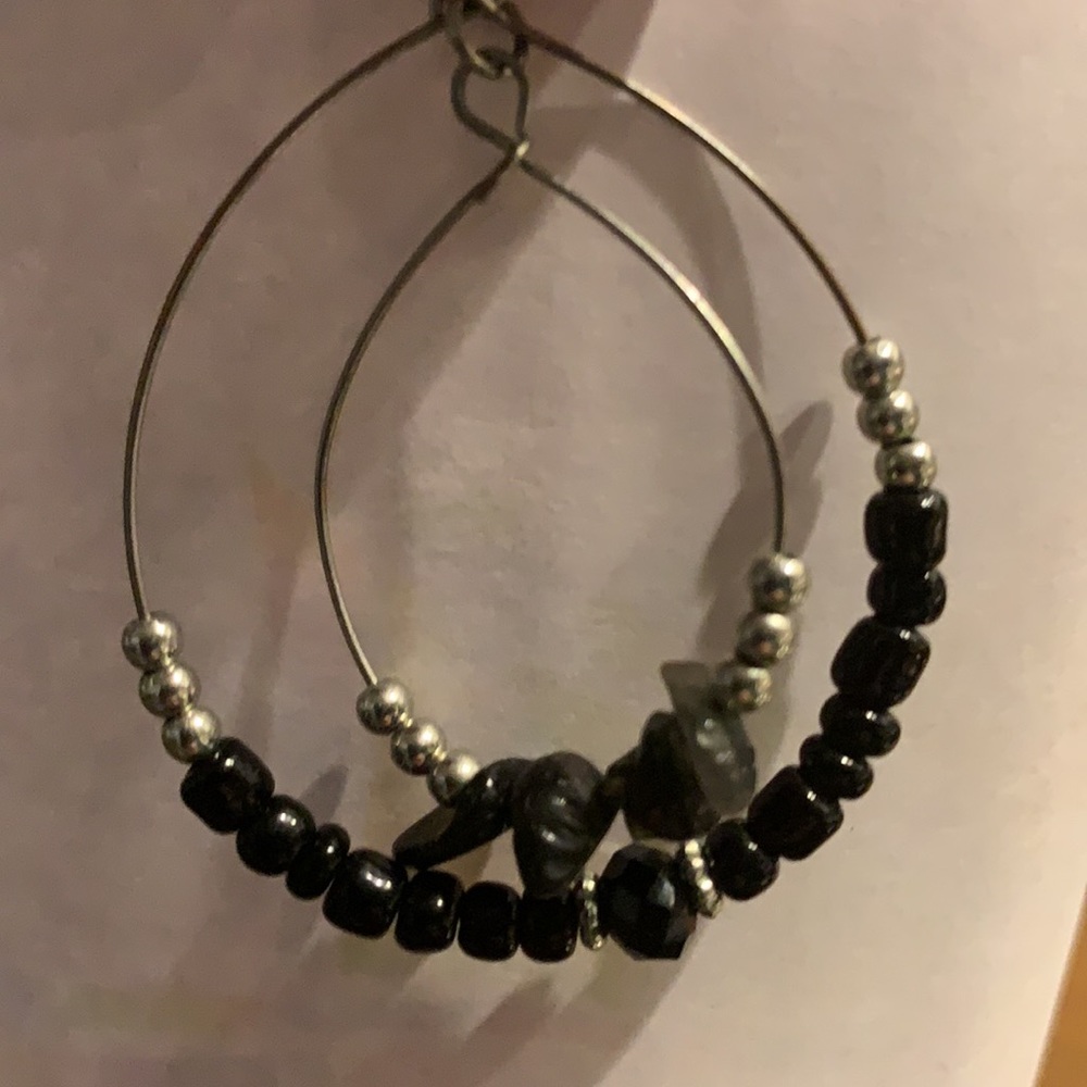 Hanging earrings with two loops - fashion jewelry!